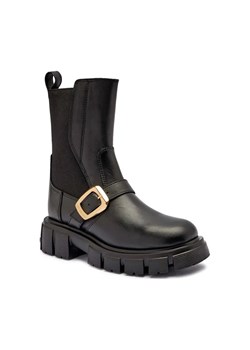 Love Moschino Skórzane botki na platformie ze sklepu Gomez Fashion Store w kategorii Botki - zdjęcie 184576744
