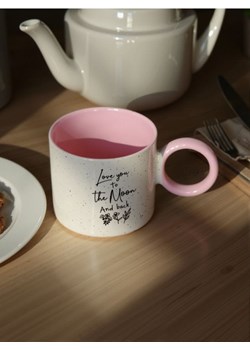 Sinsay - Kubek ceramiczny z miłosną sentencją - różowy ze sklepu Sinsay w kategorii Kubki - zdjęcie 184579932
