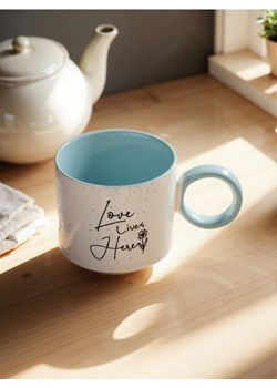 Sinsay - Kubek ceramiczny z pozytywną sentencją - błękitny ze sklepu Sinsay w kategorii Kubki - zdjęcie 184579933