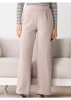 Sinsay - Spodnie soft touch - beżowy ze sklepu Sinsay w kategorii Spodnie damskie - zdjęcie 184579963