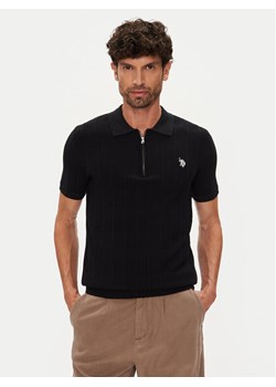 U.S. Polo Assn. Polo MUP3369 Czarny Slim Fit ze sklepu MODIVO w kategorii T-shirty męskie - zdjęcie 184580082