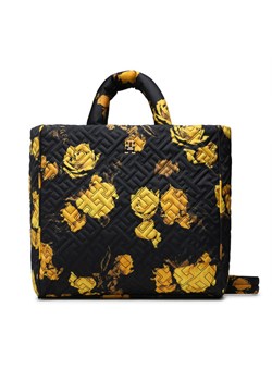 Tommy Hilfiger Torebka Flow Tote Floral AW0AW14380 Czarny ze sklepu MODIVO w kategorii Torby Shopper bag - zdjęcie 184582004