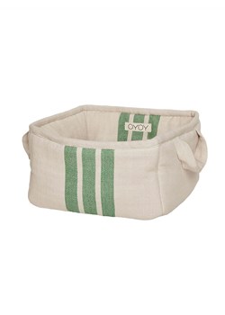 OYOY living design Koszyk w kolorze zielono-beżowym - 24 x 24 x 14 cm ze sklepu Limango Polska w kategorii Pojemniki kuchenne - zdjęcie 184582820