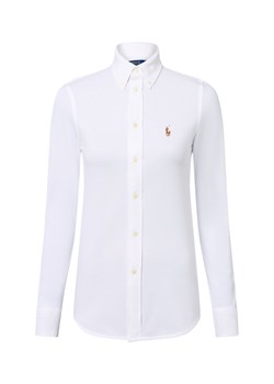 Polo Ralph Lauren Damska bluzka koszulowa Kobiety Bawełna biały jednolity ze sklepu vangraaf w kategorii Koszule damskie - zdjęcie 184584491
