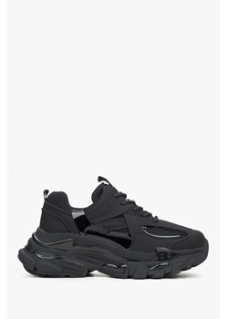 ES8: Czarne sneakersy damskie na grubej podeszwie ze sklepu Estro w kategorii Buty sportowe damskie - zdjęcie 184584551
