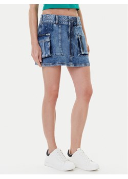 Guess Spódnica jeansowa W5YD0L D5R01 Niebieski Regular Fit ze sklepu MODIVO w kategorii Spódnice - zdjęcie 184584900