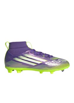Buty piłkarskie adidas F50 Club Tf Mid Jr JI0039 fioletowe ze sklepu ButyModne.pl w kategorii Buty sportowe dziecięce - zdjęcie 184585121