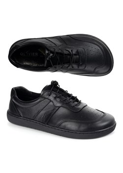 Olivier Buty Damskie Barefoot Skóra Minimalistyczne Szerokie Aria czarne ze sklepu ButyModne.pl w kategorii Mokasyny męskie - zdjęcie 184585193