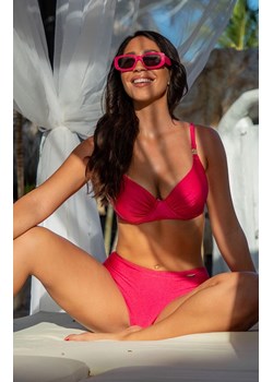Dwuczęściowy różowy strój kąpielowy bikini  z wysokim stanem 128/03, Kolor różowy, Rozmiar M, Primo ze sklepu Primodo w kategorii Stroje kąpielowe - zdjęcie 184585612