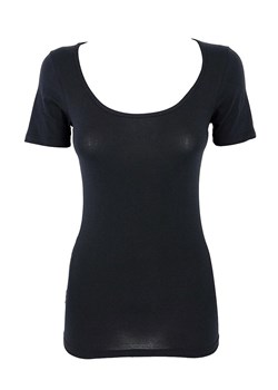 Czarny t-shirt damski GD010, Kolor czarny, Rozmiar S, Cotonella ze sklepu Intymna w kategorii Bluzki damskie - zdjęcie 184586561