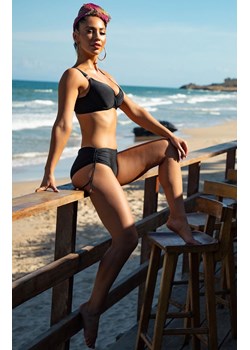 Dwuczęściowy czarny strój kąpielowy bikini z wysokim stanem 128/05, Kolor czarny, Rozmiar M, Primo ze sklepu Intymna w kategorii Stroje kąpielowe - zdjęcie 184586631