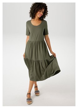 Aniston Sukienka w kolorze khaki ze sklepu Limango Polska w kategorii Sukienki - zdjęcie 184586974