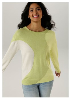 Aniston Sweter w kolorze jasnozielono-białym ze sklepu Limango Polska w kategorii Swetry damskie - zdjęcie 184586981