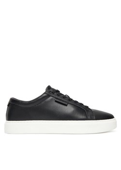 Calvin Klein Sneakersy Clean Cup Low Laceup Perf Lth HM0HM01870 Czarny ze sklepu MODIVO w kategorii Buty sportowe męskie - zdjęcie 184588372
