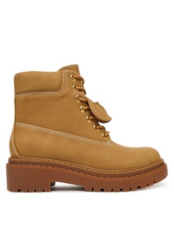 Guess Trapery FLTLVY ELE10 Beżowy ze sklepu MODIVO w kategorii Workery damskie - zdjęcie 184588454