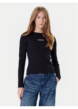 Guess Jeans Bluzka W5YP38 KA0H1 Czarny Slim Fit ze sklepu MODIVO w kategorii Bluzki damskie - zdjęcie 184588464