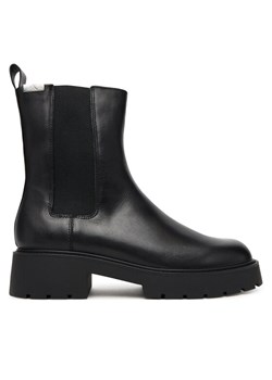 Calvin Klein Jeans Sztyblety Combat Mid Chelsea Boot Hw Lth YW0YW01869 Czarny ze sklepu MODIVO w kategorii Botki - zdjęcie 184588584