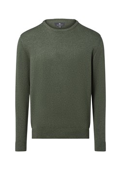 Nils Sundström Męski sweter Mężczyźni Bawełna oliwkowy marmurkowy ze sklepu vangraaf w kategorii Swetry męskie - zdjęcie 184589843