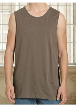 Sinsay - Bawełniany tank top basic - brązowy ze sklepu Sinsay w kategorii T-shirty męskie - zdjęcie 184590514