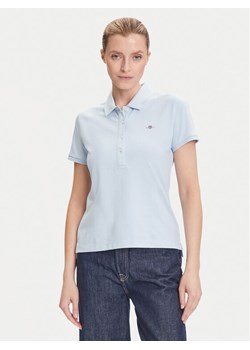 Gant Polo Sheild 4200870 Błękitny Slim Fit ze sklepu MODIVO w kategorii Bluzki damskie - zdjęcie 184591664