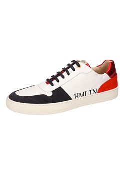 MELVIN &amp; HAMILTON Skórzane sneakersy &quot;Jesper 1&quot; w kolorze białym ze wzorem ze sklepu Limango Polska w kategorii Buty sportowe męskie - zdjęcie 184592632
