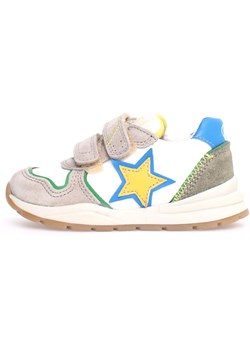 Naturino Skórzane sneakersy &quot;Argal&quot; w kolorze błękitno-beżowo-białym ze sklepu Limango Polska w kategorii Buty sportowe dziecięce - zdjęcie 184592640