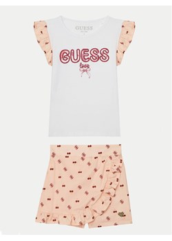 Guess Komplet dziecięcy K5GG00 K6YW4 Biały Regular Fit ze sklepu MODIVO w kategorii Komplety dziewczęce - zdjęcie 184593840