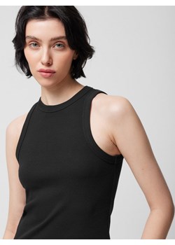 Damski top Outhorn OTHWSS24TSLEF129 - czarny ze sklepu Sportstylestory.com w kategorii Bluzki damskie - zdjęcie 184595142