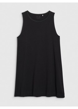 Damska sukienka letnia mini 4F 4FWSS25TDREF138 - czarna ze sklepu Sportstylestory.com w kategorii Sukienki - zdjęcie 184595171