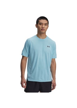 Męska koszulka treningowa Under Armour UA Tech Vent Geotessa SS - niebieska ze sklepu Sportstylestory.com w kategorii T-shirty męskie - zdjęcie 184595191