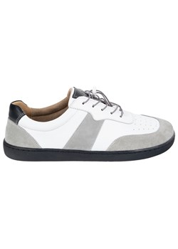 Olivier Buty Damskie Barefoot Skóra Minimalistyczne Szerokie Aria białe z szarym ze sklepu ButyModne.pl w kategorii Mokasyny męskie - zdjęcie 184595354