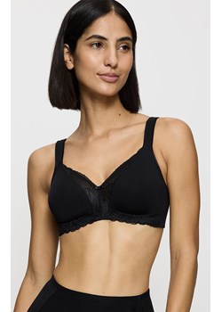 Triumph biustonosz bez fiszbin Modern Lace+Cotton N 10207539-0004, Kolor czarny, Rozmiar 75B, Triumph ze sklepu Intymna w kategorii Biustonosze - zdjęcie 184595780