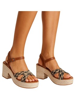 Sandały damskie na koturnie i platformie Espadryle /D9-1 17926 G287/ ze sklepu Pantofelek24.pl w kategorii Espadryle damskie - zdjęcie 184596691