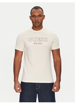 Guess T-Shirt M5GI07 I3Z14 Écru Slim Fit ze sklepu MODIVO w kategorii T-shirty męskie - zdjęcie 184596703