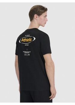 Męski t-shirt z nadrukiem 4F 4FRSS25TTSHM2687 - czarny ze sklepu Sportstylestory.com w kategorii T-shirty męskie - zdjęcie 184596963