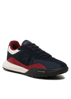 Sneakersy Tommy Hilfiger Retro Modern Runner Mix FM0FM04363 Granatowy ze sklepu eobuwie.pl w kategorii Buty sportowe męskie - zdjęcie 184597040