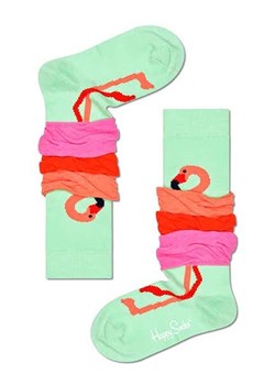 Happy Socks Skarpety &quot;Flamingo&quot; w kolorze jasnozielono-różowo-pomarańczowym ze sklepu Limango Polska w kategorii Skarpetki dziecięce - zdjęcie 184597211