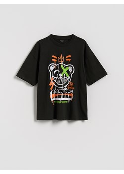 Reserved - T-shirt z nadrukiem Fortnite - czarny ze sklepu Reserved w kategorii T-shirty chłopięce - zdjęcie 184597352