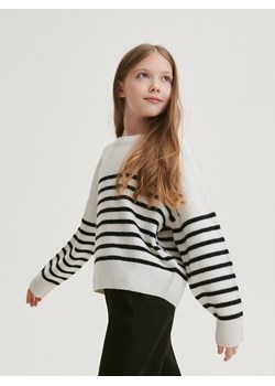Reserved - Sweter w paski - wielobarwny ze sklepu Reserved w kategorii Swetry dziewczęce - zdjęcie 184597793
