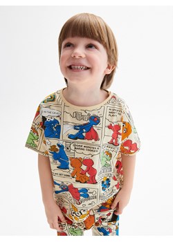 Reserved - T-shirt oversize Ulica Sezamkowa - kremowy ze sklepu Reserved w kategorii Koszulki niemowlęce - zdjęcie 184597961