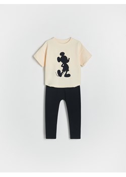 Reserved - Dzianinowy komplet Mickey Mouse - złamana biel ze sklepu Reserved w kategorii Komplety niemowlęce - zdjęcie 184598594