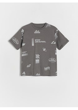 Reserved - T-shirt oversize - ciemnoszary ze sklepu Reserved w kategorii T-shirty chłopięce - zdjęcie 184598883