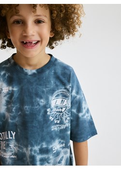 Reserved - T-shirt oversize z nadrukiem - granatowy ze sklepu Reserved w kategorii T-shirty chłopięce - zdjęcie 184598952