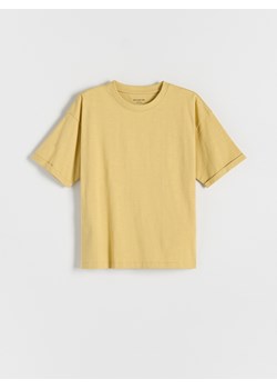 Reserved - T-shirt oversize z nadrukiem - kremowy ze sklepu Reserved w kategorii T-shirty chłopięce - zdjęcie 184599323
