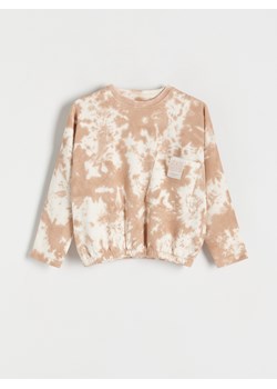 Reserved - Bluza z efektem tie dye - beżowy ze sklepu Reserved w kategorii Bluzy dziewczęce - zdjęcie 184599373