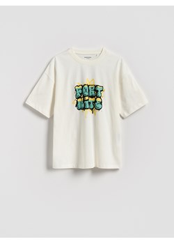 Reserved - T-shirt z nadrukiem Fortnite - biały ze sklepu Reserved w kategorii T-shirty chłopięce - zdjęcie 184600842