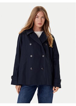 Tommy Hilfiger Trencz WW0WW45618 Granatowy Regular Fit ze sklepu MODIVO w kategorii Płaszcze damskie - zdjęcie 184605223
