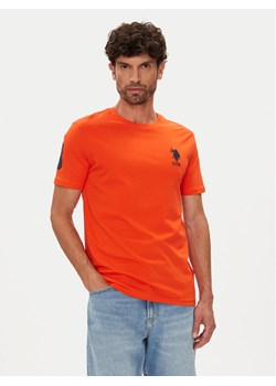 U.S. Polo Assn. T-Shirt MUP3311 Pomarańczowy Slim Fit ze sklepu MODIVO w kategorii T-shirty męskie - zdjęcie 184605250