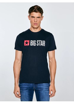 Koszulka męska z logo BIG STAR granatowa Quado 403 ze sklepu Big Star w kategorii T-shirty męskie - zdjęcie 184606192