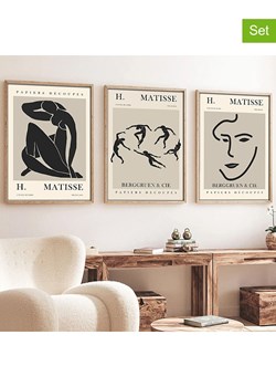 ABERTO DESIGN Druki artystyczne (3 szt.) w ramce ze sklepu Limango Polska w kategorii Obrazy - zdjęcie 184607673